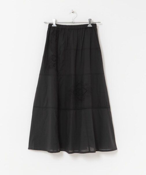 パッチワーク刺繍スカート