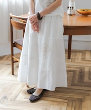 パッチワーク刺繍スカート