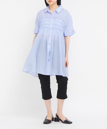 ターンナップシャーリングミニワンピース