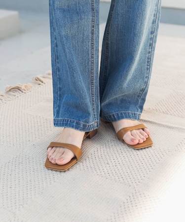 アンクルストラップフラットサンダル