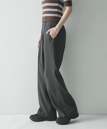 ダブルクロスキュプラストレートパンツ