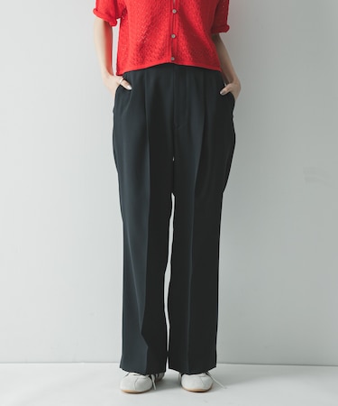 ダブルクロスキュプラストレートパンツ