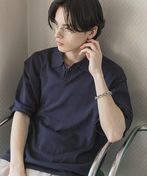 『洗濯可』ドライタッチスキッパーニットTシャツ