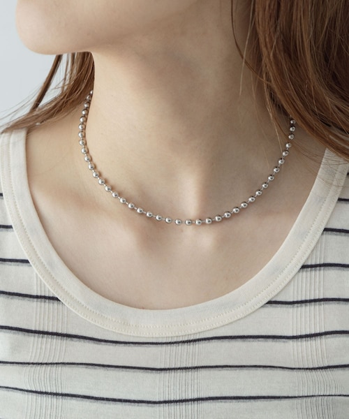 ボールチェーンネックレス ボールチェーンネックレス ゴールド 18kgp 18金 シンプル ネックレス