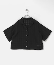 『150サイズ』シアーチェックオープンカラーシャツ(KIDS)