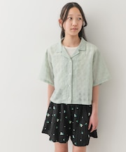 『150サイズ』シアーチェックオープンカラーシャツ(KIDS)