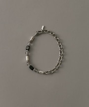 ステンレスミックスビーズブレスレット