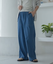 接触冷感デニムベイカーパンツ