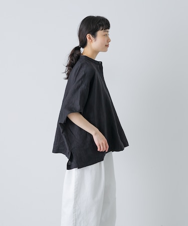リネンスクエアケープシャツ