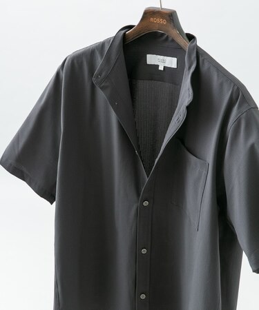 『WEB限定』『XLサイズあり』『吸水速乾』Air Stretch バンドカラーシャツ