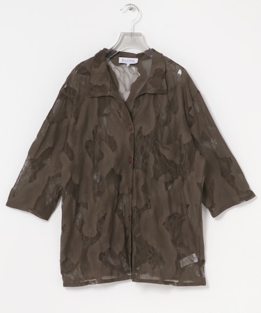 ESTHE　OVERSIZED SHEER LACE SHIRTS