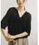 Acetate Mix Collared Knit