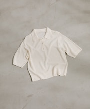 Acetate Mix Collared Knit