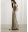 Linen Stripe I-Line Skirt