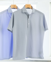 LIFE STYLE TAILOR　トリコットセミワイド半袖プルオーバー刺し子