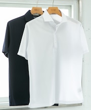 LIFE STYLE TAILOR　トリコットセミワイド半袖プルオーバー無地