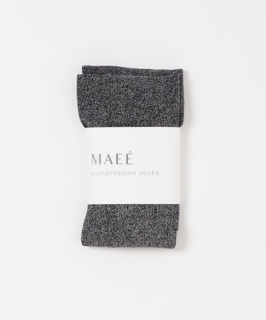 『着圧』MAEE コンプレッショングリッターリブソックス