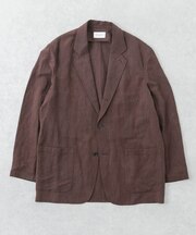 new basic　SILK LINEN SINGLE SHIRTS JACKET