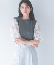 『WEB限定』フラワードッキングカットソー