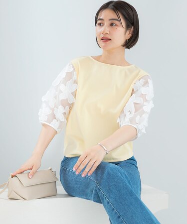 『WEB限定』フラワードッキングカットソー