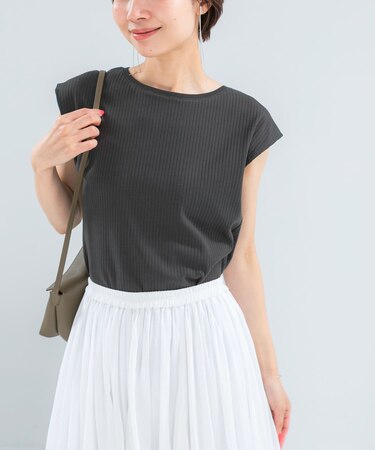 汗染防止 フレンチリブTシャツ