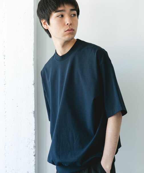 『吸水速乾／防シワ／抗ピリング／UVカット／イージーケア』DRYMIX クルーネック ショートスリーブ スウェットTシャツ