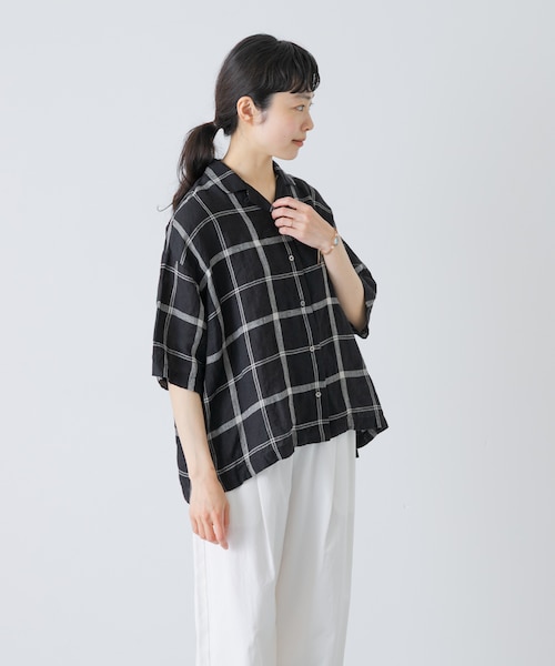 02253-0051 リネングレンチェック半袖シャツ リネンチェック半袖シャツ｜アーバンリサーチの通販｜&mall（アンド