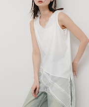 レースドッキングアシメカットトップ