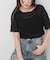 シャーリングシアートップ(5分袖)