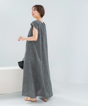 デザインスリーブマキシワンピース