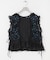 crinkle crinkle crinkle　SHEER FLOWER VEST BLOUSE