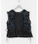 crinkle crinkle crinkle　SHEER FLOWER VEST BLOUSE