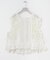 crinkle crinkle crinkle　SHEER FLOWER VEST BLOUSE