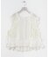 crinkle crinkle crinkle　SHEER FLOWER VEST BLOUSE