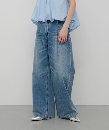 タックフェードデニムパンツ