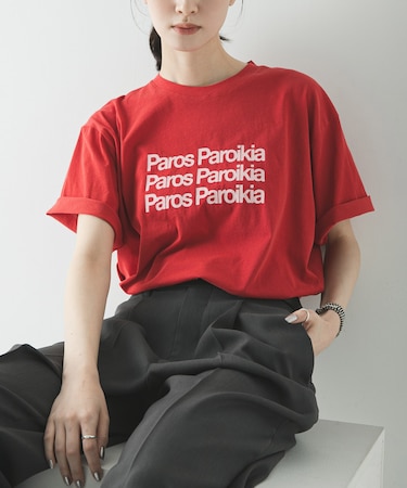 シアープリントカラーTシャツ