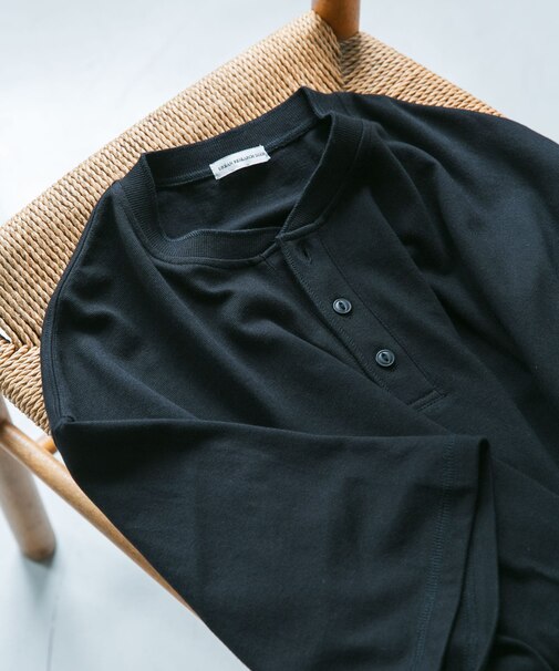 TOMPKINS ヘンリーネック ショートスリーブ Tシャツ