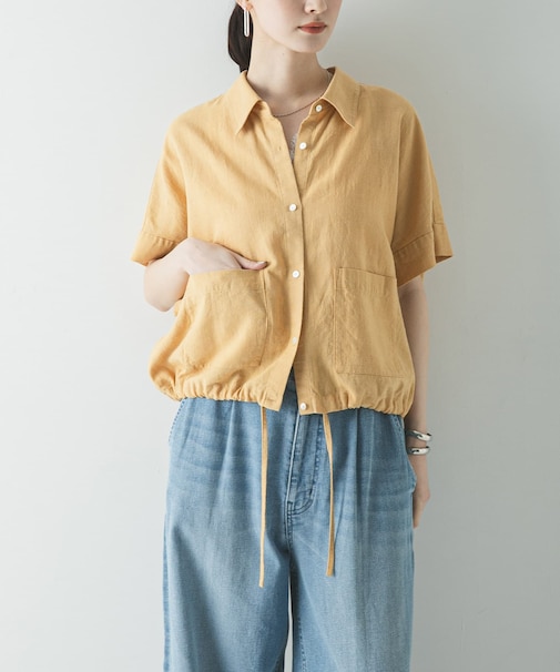 ラミーレーヨンハーフスリーブシャツ