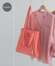 『別注』beej×DOORS　ストライプトートバッグ