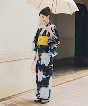 帯付き浴衣(変織生地)