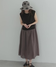 『WEB限定』バイカラーニットドッキングワンピース