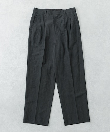 new basic　WOOL LINEN TROUSER