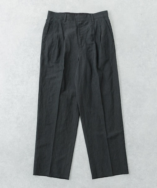 new basic　WOOL LINEN TROUSER