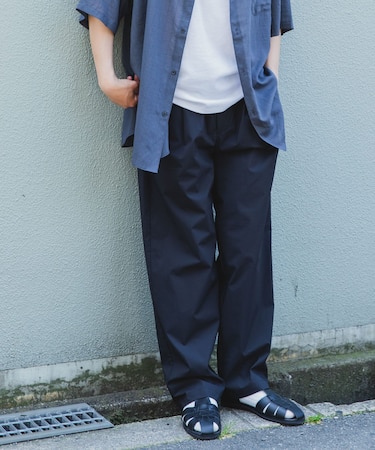 FORK&SPOON　コットンナイロンイージーパンツ