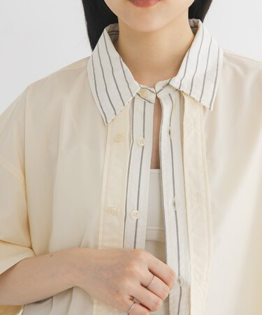 レイヤードライクBOXシャツ