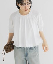 バックZIPバルーンブラウス