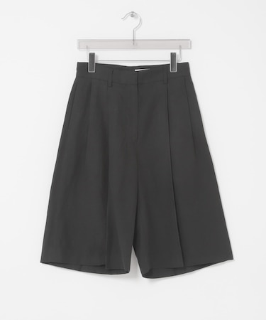 new basic　SILK LINEN HALF PANTS