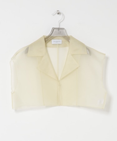 new basic　SILK ORGANDY SHORT SHIRTS