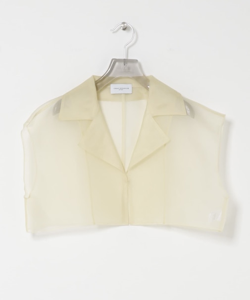 new basic　SILK ORGANDY SHORT SHIRTS