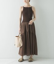 ニットドッキングティアードワンピース